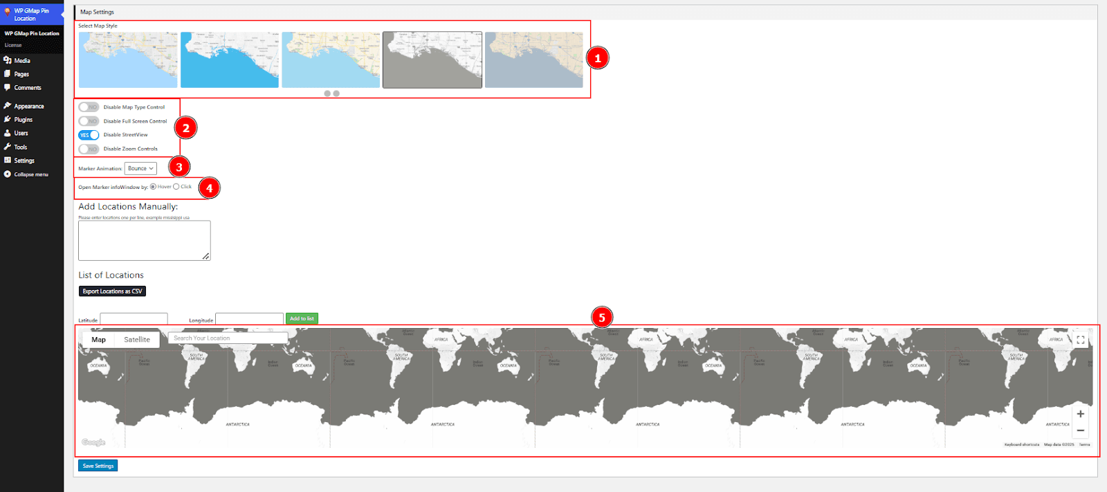 Map Preview Settings