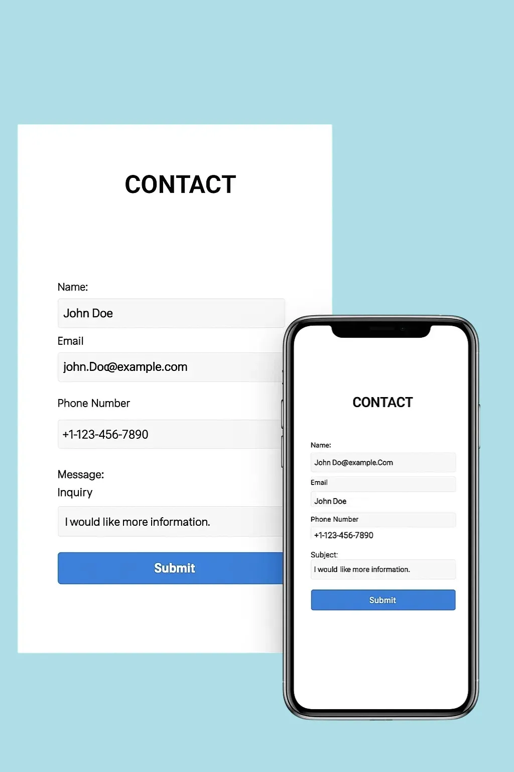 Mobile-friendly Form Mobile-friendly Form