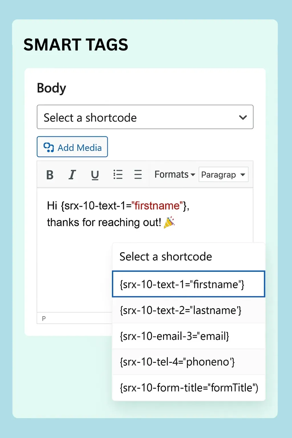 Smart tags Feature Smart tags Feature