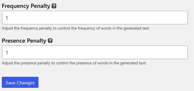 Screenshot_1130 (1) Frequency and Presence penalty fields