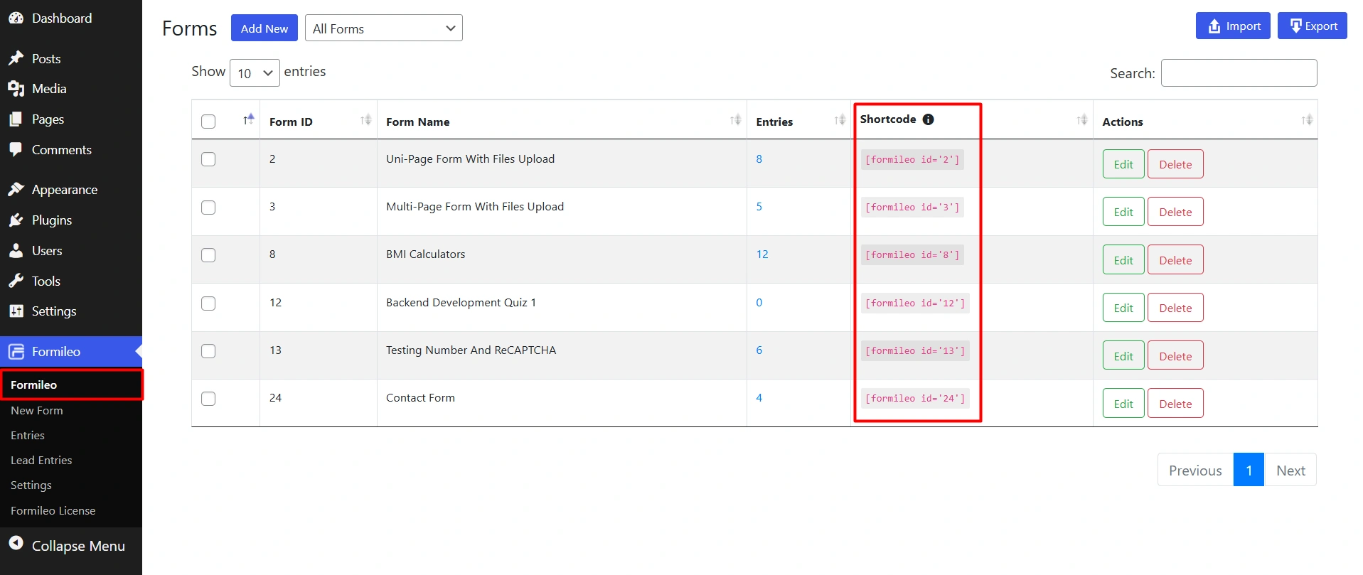 add form-shortcode add form-shortcode